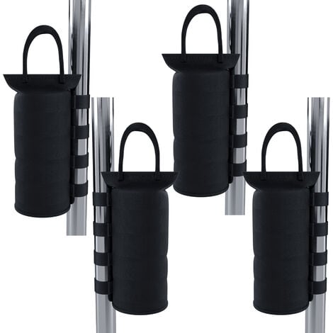 Set Di 4 Pezzi Pesi Per Gazebo Sacchi Di Sabbia Riempibili Per Gambe Ombrellone Qualità Industriale 600D Zavorre Universali Per Qualsiasi Gazebo Pop Up Tenda Resistente Con Doppia Cucitura Nero