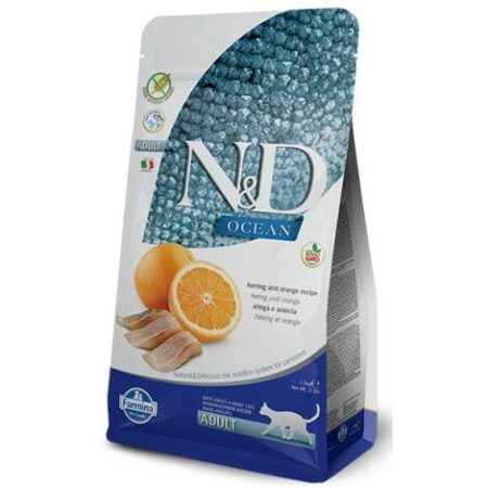 Farmina N&D Ocean per Gatti Adulti con Aringa e Arancia  1,5 Kg