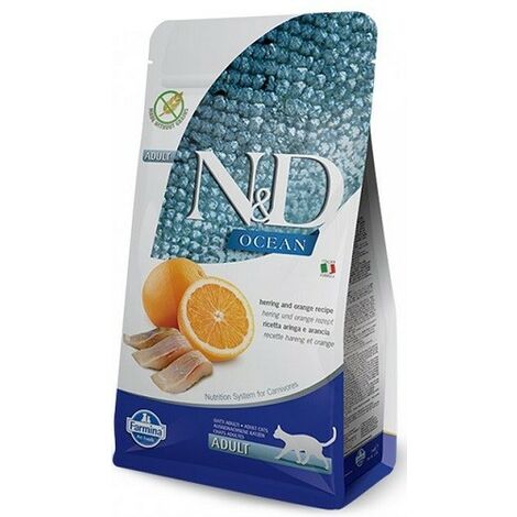 Farmina N&D Ocean per Gatti Adulti con Aringa e Arancia  1,5 Kg
