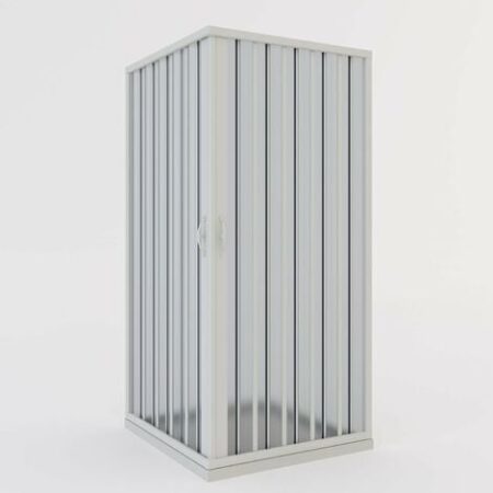 Box cabina doccia a soffietto in pvc cm H 185 con apertura centrale mod. Aster 90x100 cm