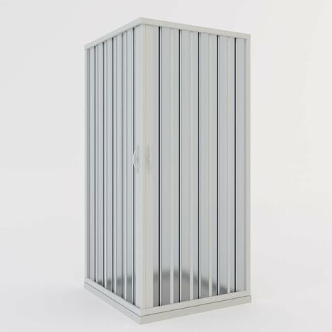 Box cabina doccia a soffietto in pvc cm H 185 con apertura centrale mod. Aster 90x100 cm