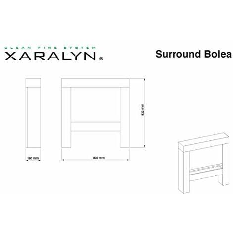 Cornice Per Caminetto Da Terra In Legno Cm 80,9x18x83,2 Xaralyn Rubyfires Bolea
