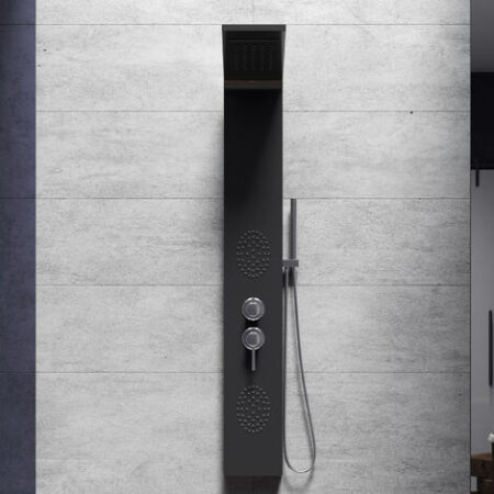 Colonna doccia pannello idromassaggio effetto cascata YH8121 RUSSIA Nero