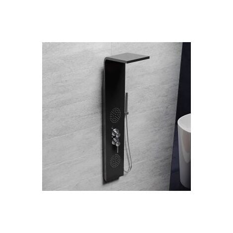 Colonna doccia pannello idromassaggio effetto cascata YH8121 RUSSIA Nero