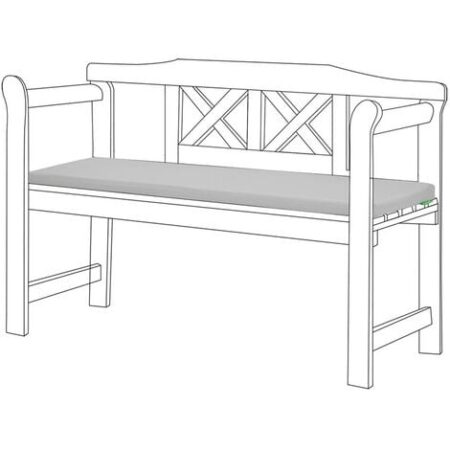 Gardenista Cuscino per Panca da Esterno, Cuscino per Panca da Esterno a 2 Posti Resistente all'Acqua con Rivestimento Rimovibile Facile da Pulire 117x39x5 cm, Grigio