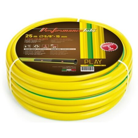 TUBO 1/2" POLLICE ACQUA IRRIGAZIONE PER GIARDINO PLAY 3 STRATI GIALLO 50 METRI