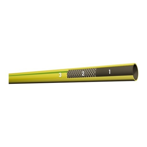 TUBO 1/2" POLLICE ACQUA IRRIGAZIONE PER GIARDINO PLAY 3 STRATI GIALLO 50 METRI