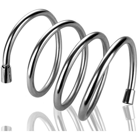 Tubo flessibile per doccia argento liscio in pvc, lungo 150 cm