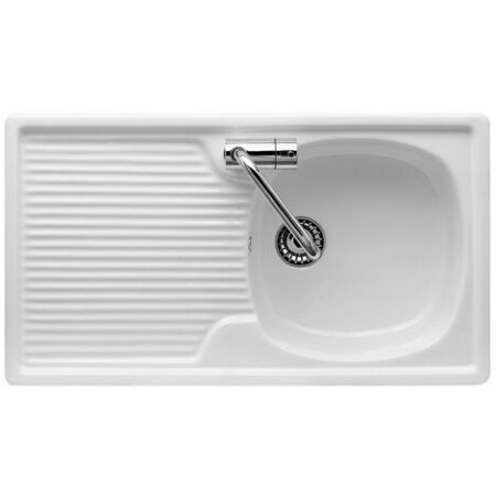 Lavello da incasso in ceramica con vaschetta 80 x 45