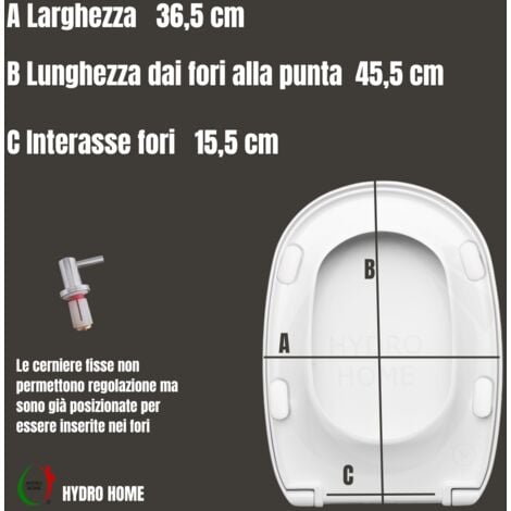 Copriwater Easy Pozzi Ginori termoindurente bianco come originale