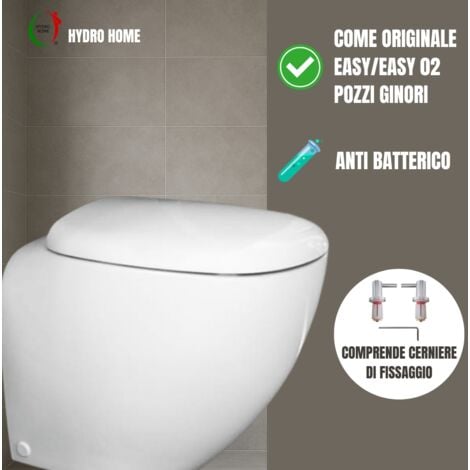 Copriwater Easy Pozzi Ginori termoindurente bianco come originale