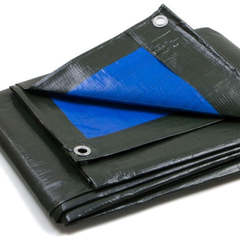 Telo Pesante Occhiellato Verde Blu Impermeabile Copritutto multiuso misura 2x3mt STI