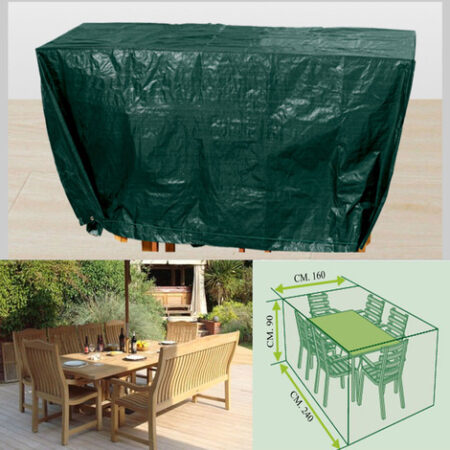 Telo Copritavolo Rettangolare Colore Verde NR12 240x160cm Altezza 90cm TagliaL STI