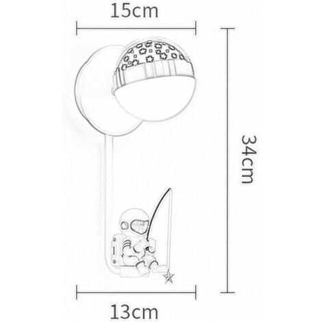 Lampada da parete dimmerabile per cameretta dei bambini, lampada da parete con statua dell'astronauta, decorazioni artistiche, illuminazione moderna, soggiorno, camera da letto, lampada da comodino co