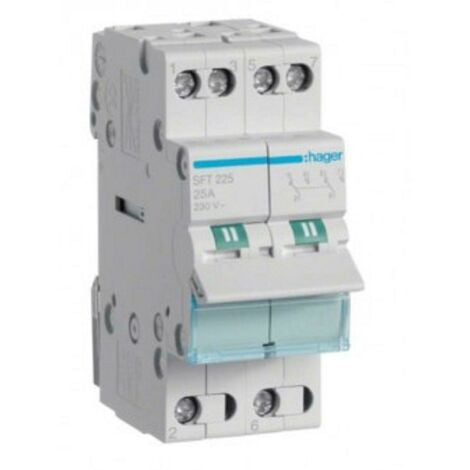 Hager commutatore 1-0-2 2 poli 25a 2 mod com a sft225
