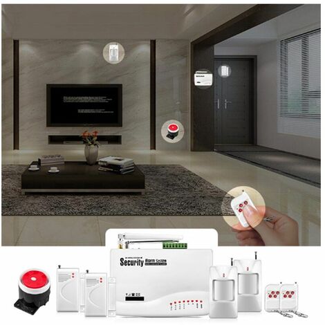 Kit antifurto allarme casa ufficio wireless gsm controllo remoto 1 pir system