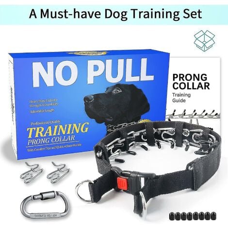 Collare da addestramento per zampe di cane, strozzatore per cani con punte comfort e fibbia a sgancio rapido per cani di taglia piccola e media, piccola, media, 3 mm, 19,7"
