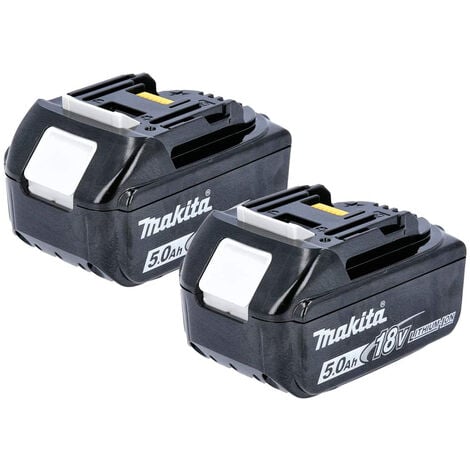Makita 2BL1850B Batterie 18V 5Ah LXT Litio con indicatore Led - Kit 2 Pezzi