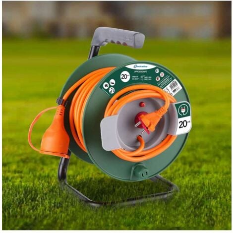 Electraline avvolgicavo con spina e presa schuko+ 20mt sezione 2x1,5 49234