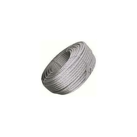 FUNE CAVO ACCIAIO 6 MM --100 MT-- 1200 KG CARICO ROTTURA ZINCATA
