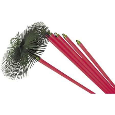 KIT PER PULIZIA CANNA FUMARIA SCOVOLO 30 cm +6 ASTE DA 1,4 MT CALDAIA STUFA