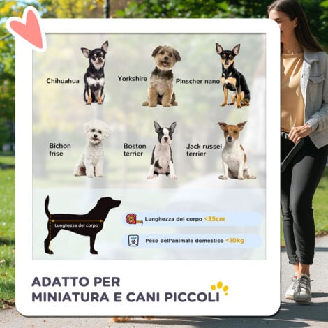 PawHut Passeggino per Cani, Carrello Pieghevole per Animali Domestici