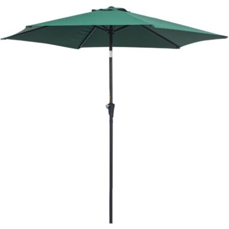 Outsunny Ombrellone da Giardino Inclinabile in Alluminio e Poliestere