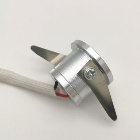 Punto luce led cob 1w argento tondo segnapasso mini faretto da incasso con driver lampadina 220V  Bianco freddo