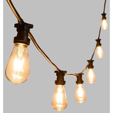 Catena serie luci portalampada E27 10mt esterno impermeabile ip65 prolungabile