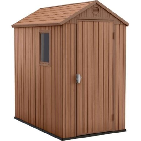 Casetta Keter Darwin Effetto Legno Brown Cm. 125,8X184,5X205H