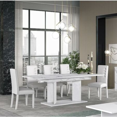 Tavolo da pranzo rettangolare moderno allungabile L.160/210 - Dream  Marmo