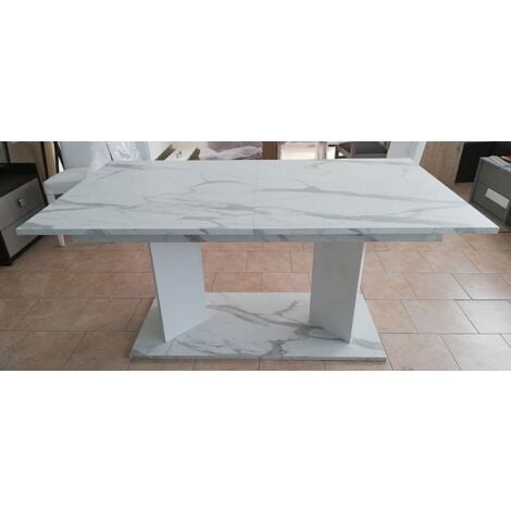 Tavolo da pranzo rettangolare moderno allungabile L.160/210 - Dream  Marmo