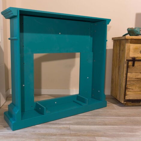 Cornice Blu Turchese Caminetto Cetona Cm 102,2x113,7x28,2 Sined Cornice Camino Cetona Turchese