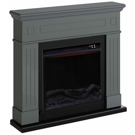 Cornice Caminetti Pienza Grigio Scuro Cm 94,9x110x24,9 Sined Cornice Camino Pienza Grigio