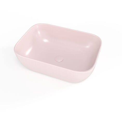 Swiss Aqua Technologies Infinitio Lavabo da appoggio 45,5 x 32,5 x 13,5 cm, senza sfioratore, rosa opaco (SATINF4532PM)