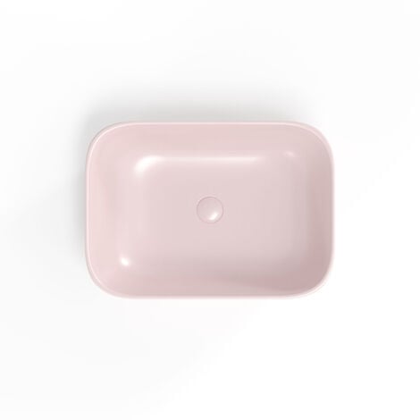 Swiss Aqua Technologies Infinitio Lavabo da appoggio 45,5 x 32,5 x 13,5 cm, senza sfioratore, rosa opaco (SATINF4532PM)