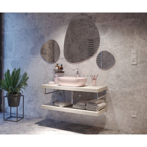 Swiss Aqua Technologies Infinitio Lavabo da appoggio 45,5 x 32,5 x 13,5 cm, senza sfioratore, rosa opaco (SATINF4532PM)