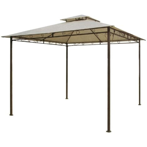 GAZEBO ACCIAIO HAITI 300x300x270H CON AIR VENT GIARDINO ESTERNO