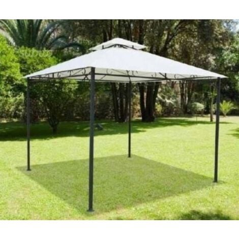 GAZEBO ACCIAIO HAITI 300x300x270H CON AIR VENT GIARDINO ESTERNO