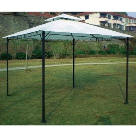 GAZEBO ACCIAIO HAITI 300x300x270H CON AIR VENT GIARDINO ESTERNO