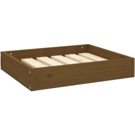 Cuccia per Cani Ambrata 51,5x44x9 cm in Legno Massello di Pino vidaXL