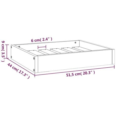 Cuccia per Cani Ambrata 51,5x44x9 cm in Legno Massello di Pino vidaXL