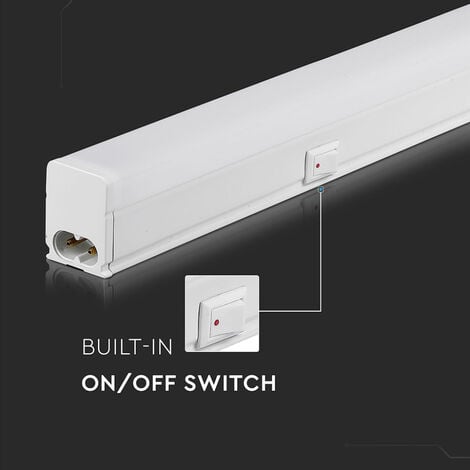 V-TAC Plafoniera LED Chip Samsung Lineare 16W 120cm Raccordabile con Interruttore 3000K