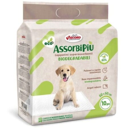 Tappetini assorbenti biodegradabili 60x60cm Assorbipiù da 10 pezzi