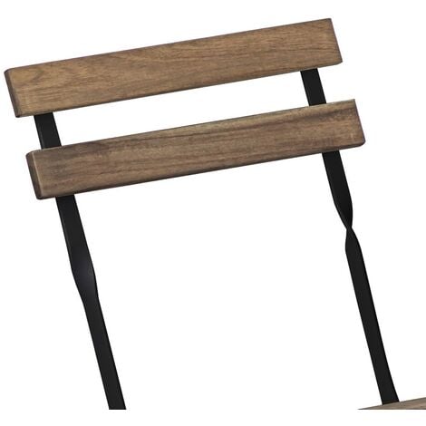 Set tavolino e quattro sedie da giardino modello Bistrot nero