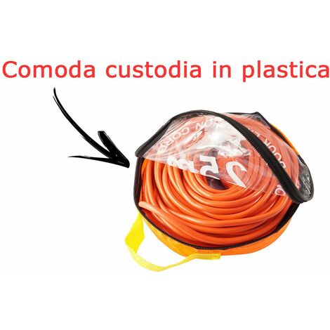 Cavo Prolunga Corrente Elettrica Presa Schuko Domestica Casa Giardino 220V 15MT
