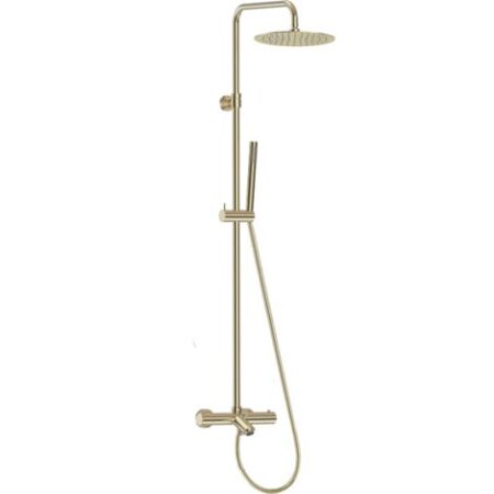 Essebagno Colonna termostatica per vasca e doccia Luisa II 250 in oro spazzolato