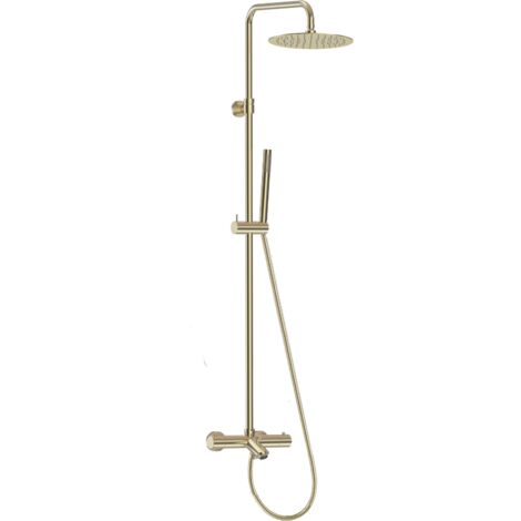 Essebagno Colonna termostatica per vasca e doccia Luisa II 250 in oro spazzolato