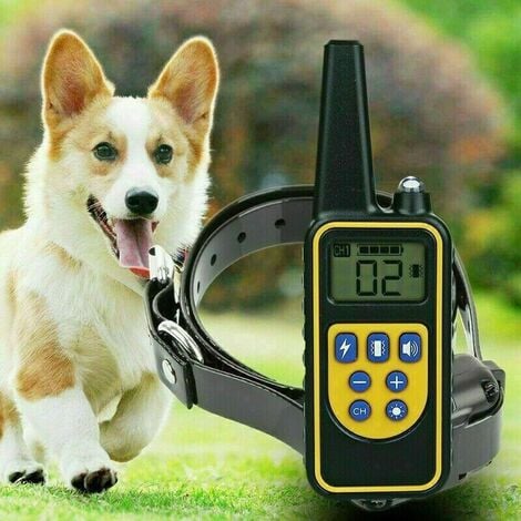 COLLARE IMPERMEABILE TELECOMANDO ADDESTRAMENTO CANI SCOSSA ELETTRICO LCD
