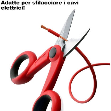 Forbici Elettricista Taglia Trancia Cavi Filo Lama Seghetta Tagliacavo 88112